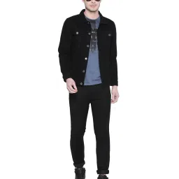 High Star Black Cotton Denim Jacket image 5