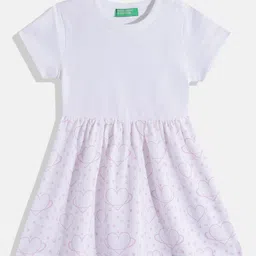 United Colors of Benetton Girls Pleated Conversational Print A-Line Dress-picture-30