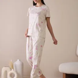 Sweet Dreams Summer Sand Regular Fit Printed Short Sleeves Nightsuit-picture-18