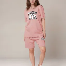 Uttam Printed Pure Cotton Top With Shorts Co-Ords-image-82