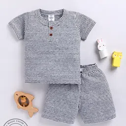 YK X Tinyo Boys Striped Cotton T-shirt with Shorts-picture-28