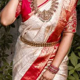 Peachmode Ethnic Motifs Zari Art Silk Heavy Work Saree image 2