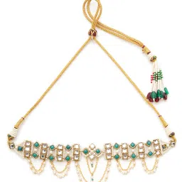 BeAbhika Emerald Radiance Choker Necklace image 3