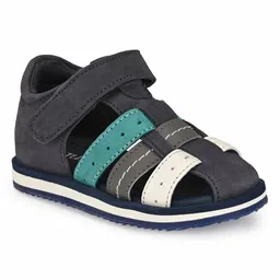 TUSKEY Colour Blocked Detailed Velcro CloserSandals - Blue-picture-23