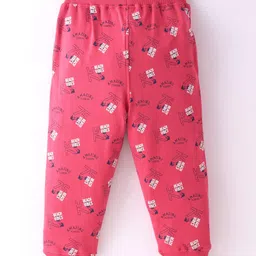 Doreme Single Jersey Knit Full Length Legging with Text Print - Pink image 2