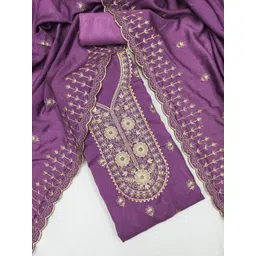 BlissFlair Embroidered Unstitched Dress Material-picture-12