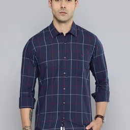Mufti Slim Fit Checked Pure Cotton Casual Shirt-picture-30