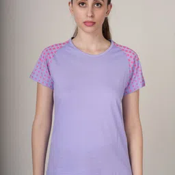 OUTLAWS Women Polka Dot Colourblocked Bio Finish T-shirt-picture-17