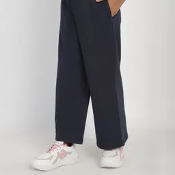 MOONAAH Girls Solid Regular-Fit Mid-Rise Track Pants image 5