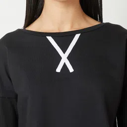 Miss Chase Women Black Solid Sweatshirt image 4