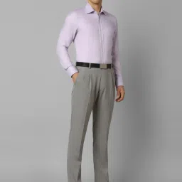 Louis Philippe Purple Cotton Regular Fit Self Pattern Shirt image 5