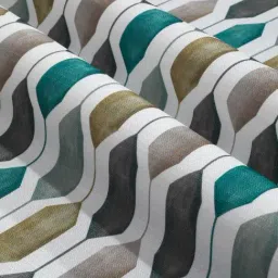 Rosara Home Polyester Brown Geometric Regular 7 ft Door Curtains - Pack of 2 image 5