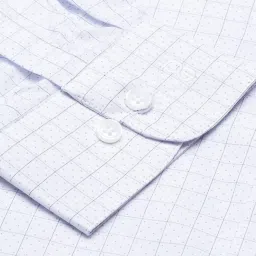 Peter England Blue Cotton Regular Fit Checks Shirt image 5