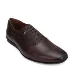 Louis Philippe Men's Brown Oxford Shoes image 2
