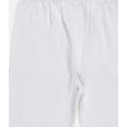 Kiddopanti Kids White & Mustard Solid Leggings (Pack Of 2) image 5