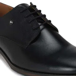 Louis Philippe Men's Black Derby Shoes image 4