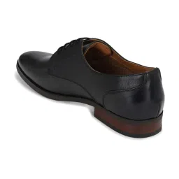 Louis Philippe Men's Black Derby Shoes image 5