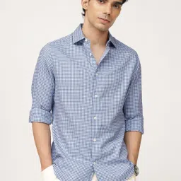 Andamen Blue Slim Fit Check Shirt image 1