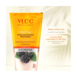VLCC Neem and Anti-Tan Skin Lightening Face Wash Buy 1 Get 1 Free - Pack of 2 image 5