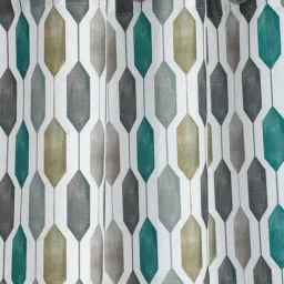 Rosara Home Polyester Brown Geometric Regular 7 ft Door Curtains - Pack of 2 image 3