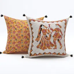 Living Roots Jaipuri Multicolor Cotton Cushion Covers - Set of 5 image 5