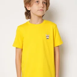 Jack & Jones Junior Yellow Solid T-Shirt image 1