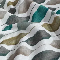 Rosara Home Polyester Brown Geometric Regular 7 ft Door Curtains - Pack of 2 image 4