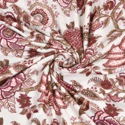 Living Roots Floral Beige & Brown 210 TC Cotton Queen Dohar image 5