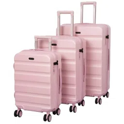 Romeing Venice Pink Polycarbonate Hard Cabin Trolley Set of 3 - (55, 65 & 75 cms) image 1