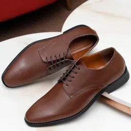 Louis Stitch Men's Tan Derby Shoes image 1