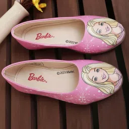 Kidsville Pink Barbie Printed Flat Ballets image 1