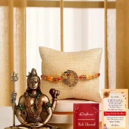 eCraftIndia Assorted Multicolor Rakhi with Shiva Idol-picture-28