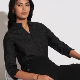 Annabelle By Pantaloons Black Regular Fit Shirt image 4