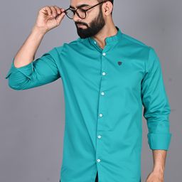 FUBAR Mandarin Collar Cotton Casual Shirt-picture-3