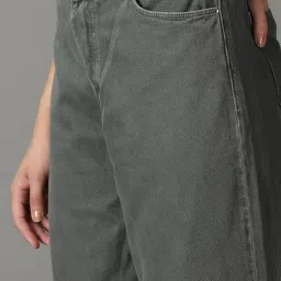 showoffff SHOWOFF Light Olive Straight Fit High Rise Jeans image 5