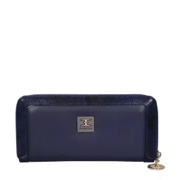 Esbeda Blue Animal Effect Zip Around Wallet for Women-picture-31