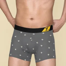 XYXX Vespa Grey Cotton Regular Fit Printed Trunks image 1