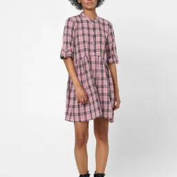 Only Pink Checks Dress-picture-28