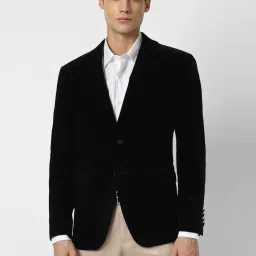 Peter England Black Slim Fit Blazer image 1