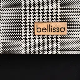 Bellissa Black Striped Tri-Fold Wallet for Women image 5
