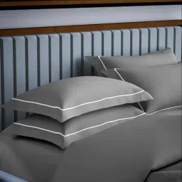 Mulberry Living Cotton Serenity Grey 250 TC Set of 2 Pillow Covers-picture-27