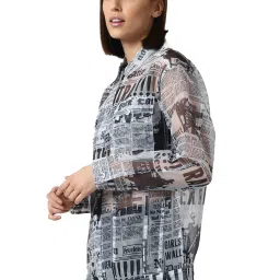 Forever 21 Multicolor Graphic Print Shirt image 3