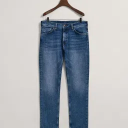 GANT Blue Regular Fit Jeans image 5