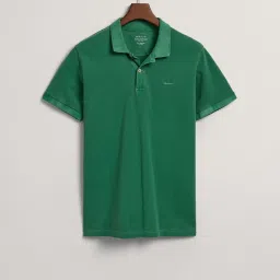 GANT Green Cotton Regular Fit Polo T-Shirt image 5