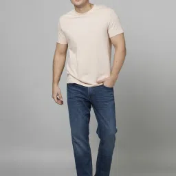 celio celio* Beige Cotton Regular Fit T-Shirt image 5