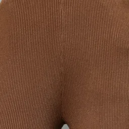 Mafadeny Brown Regular Fit Mid Rise Palazzos image 5