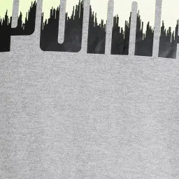 Puma Grey Cotton Regular Fit Printed Hooded Sweatshirt image 5