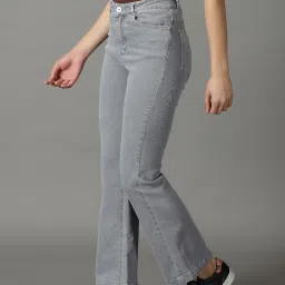 showoffff SHOWOFF Grey Relaxed Fit High Rise Jeans image 3