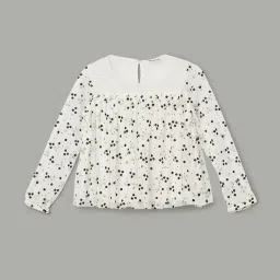 Fame Forever by Lifestyle Girls Off White Regular Fit Top image 1