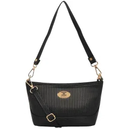 Esbeda Black Textured Sling Handbag image 1